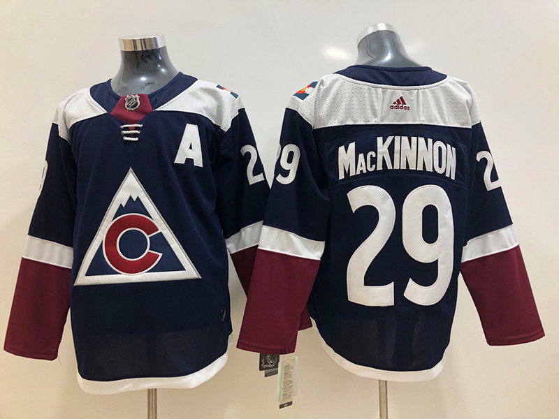 Men's Colorado Avalanche Nathan MacKinnon #29 Navy Alternate Primegreen Authentic Pro Jersey